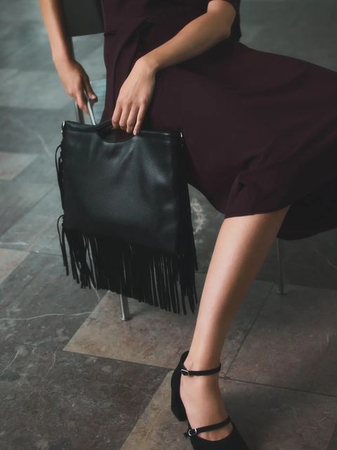 Answear.LAB czółenka zamszowe kolor czarny