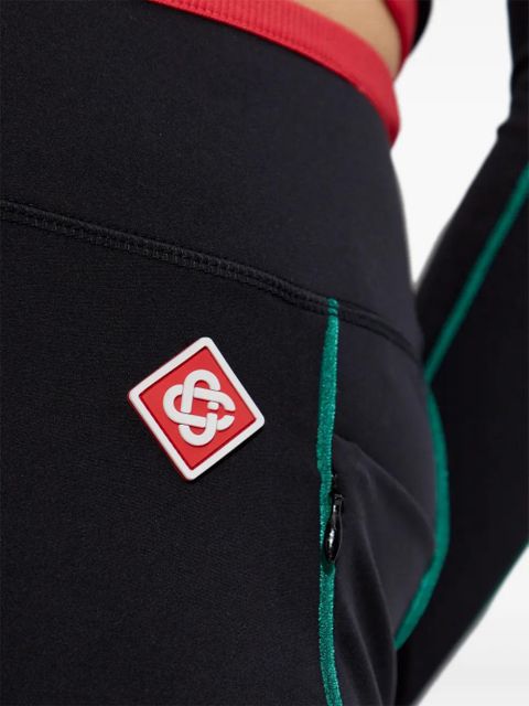 Casablanca logo-patch leggings - Black