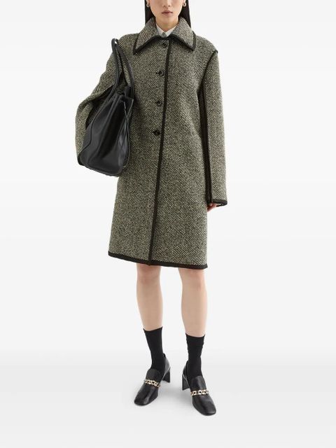 Jil Sander herringbone coat - Grey