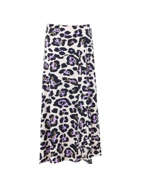Essentiel Antwerp animalier-print pleated midi skirt - Neutrals - zdjęcie produktu nr 1