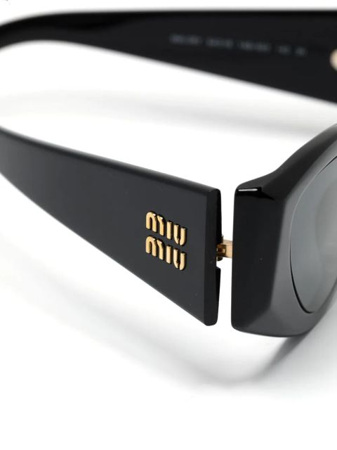 Miu Miu Eyewear cat-eye frame logo sunglasses - Black - zdjęcie produktu nr 2