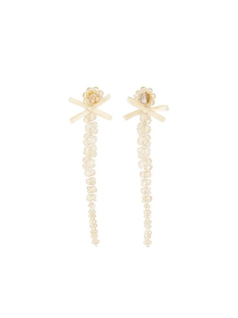 Simone Rocha Petite Bow Drip earrings - Gold
