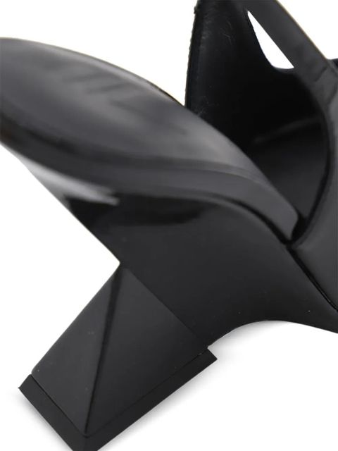 The Attico 105mm Cheope leather pumps - Black