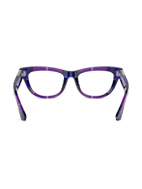Burberry Eyewear check-pattern cat-eye glasses - Purple