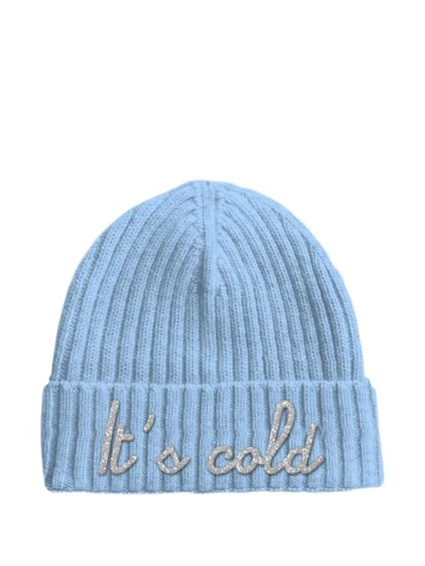 MC2 Saint Barth Wengen ribbed embroidered beanie - Blue