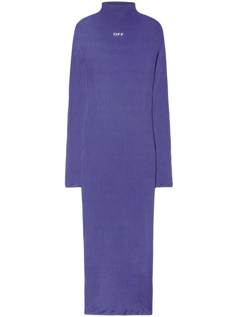 Off-White ribbed long dress - Purple - zdjęcie produktu nr 1
