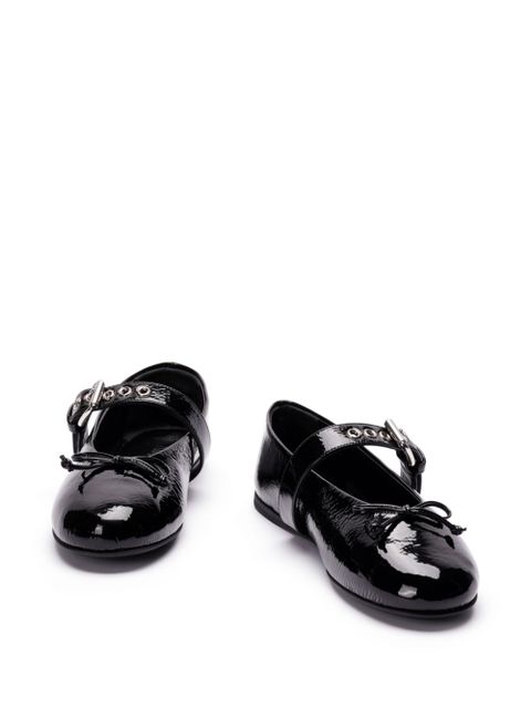 Miu Miu leather ballerina shoes - Black - zdjęcie produktu nr 2