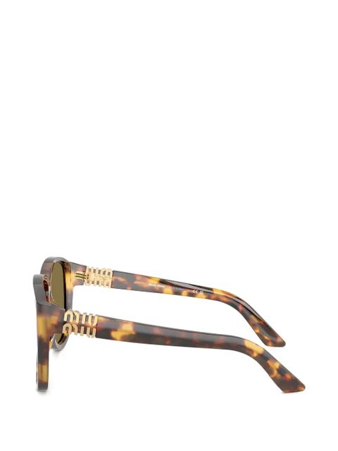 Miu Miu Eyewear geometric-frame sunglasses - Brown