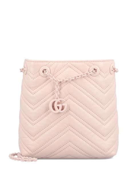 Gucci GG Marmont chevron logo mini bag - Pink - zdjęcie produktu nr 1