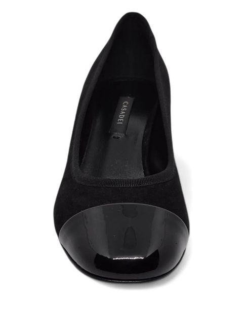 Casadei cap-toe block-heel pumps - Black