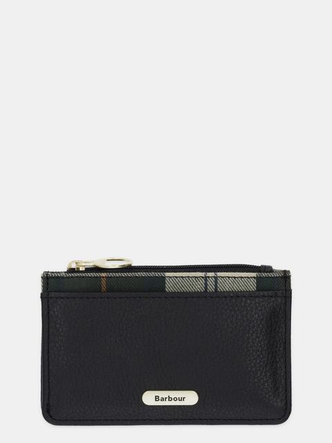 Barbour portfel skórzany damski kolor czarny LLG0035 - zdjęcie produktu nr 1