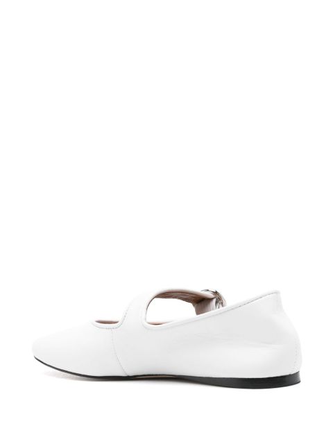 SANDRO leather ballet flats - White