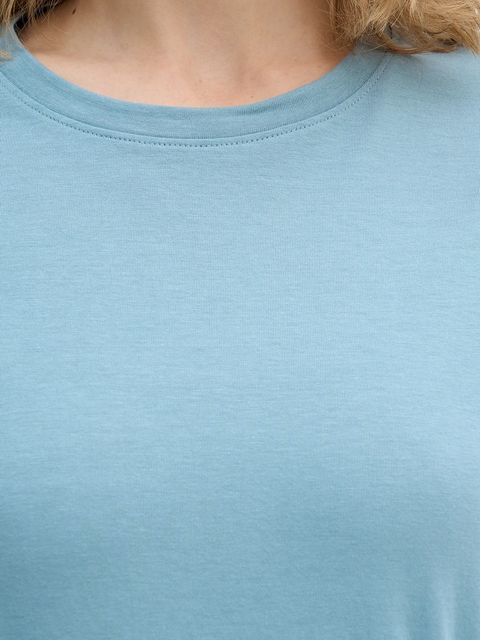 Sisley t-shirt bawełniany damski kolor turkusowy 3I1XL101S