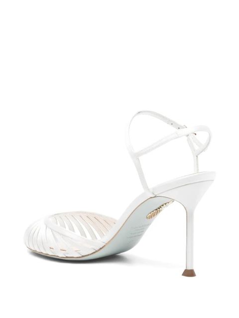 Aquazzura braided heeled sandals - White