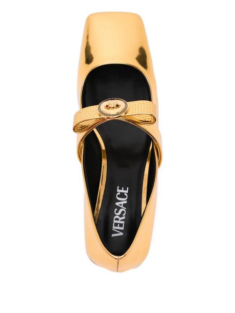 Versace leather flats - Gold