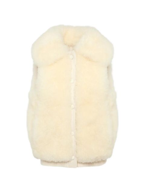 Yves Salomon button-up gilet - White - zdjęcie produktu nr 1