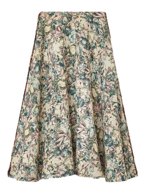 GANNI floral-jacquard maxi skirt - Neutrals - zdjęcie produktu nr 1
