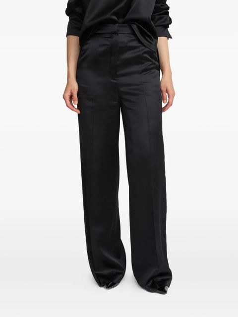 Yves Salomon satin trousers - Black