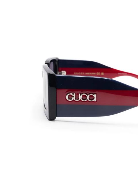 Gucci Eyewear rectangular-frame sunglasses - Black - zdjęcie produktu nr 2