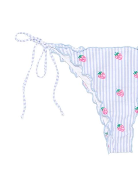 MC2 Saint Barth Sagitami strawberry-embroidered bikini - Blue