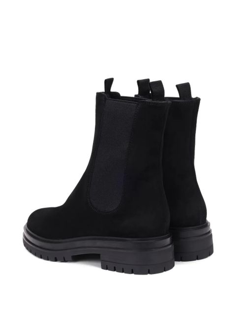 Gianvito Rossi pull-on suede chelsea boots - Black