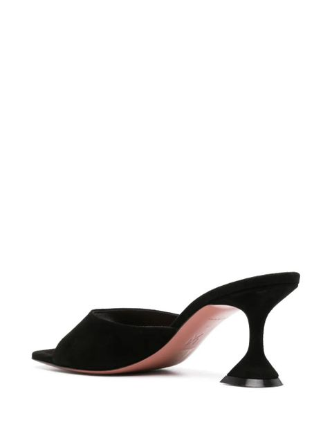 Amina Muaddi Lupita 70mm suede mules - Black