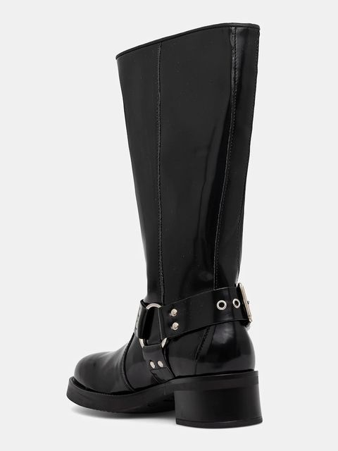 Steve Madden kozaki Beau damskie kolor czarny na płaskim obcasie 11003069