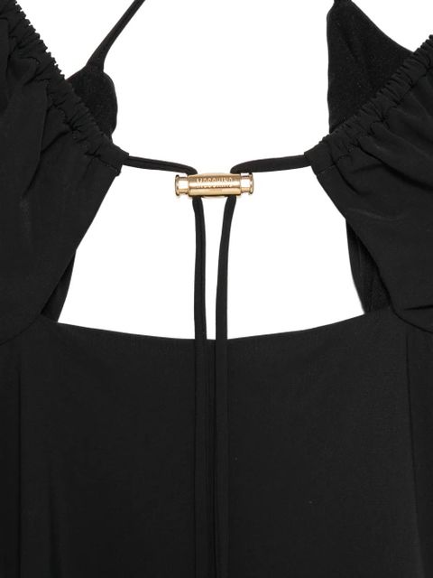 Moschino cut-out ruched midi dress - Black