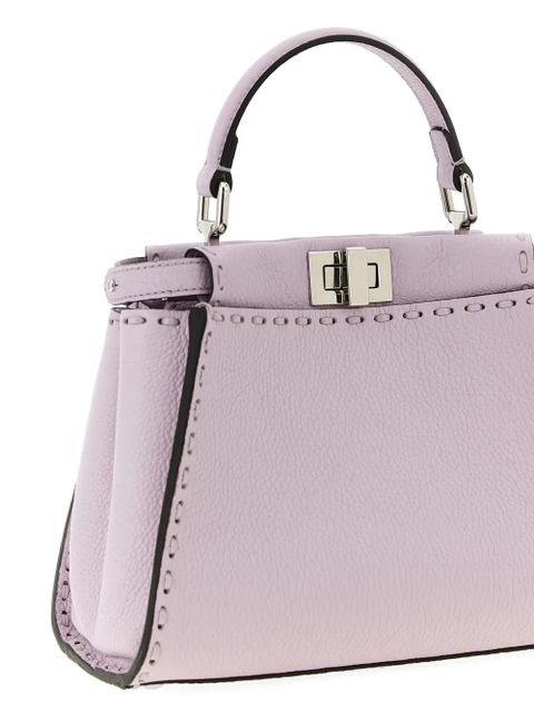 FENDI mini Peekaboo Selleria topstitching tote bag - Purple