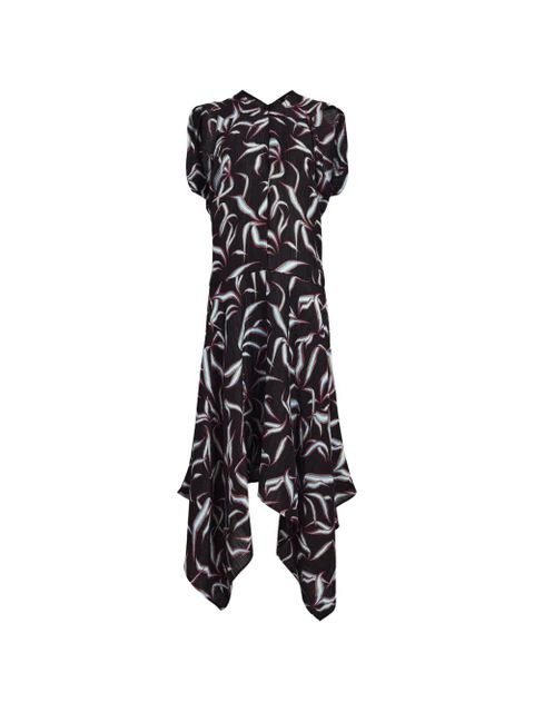Proenza Schouler Sybella matelassé-effect asymmetric midi dress - Black - zdjęcie produktu nr 1