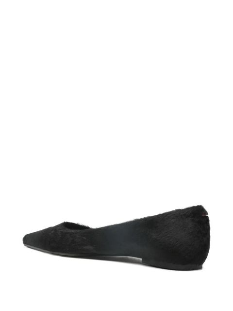 Aeyde Cassy calf-hair ballet flats - Black