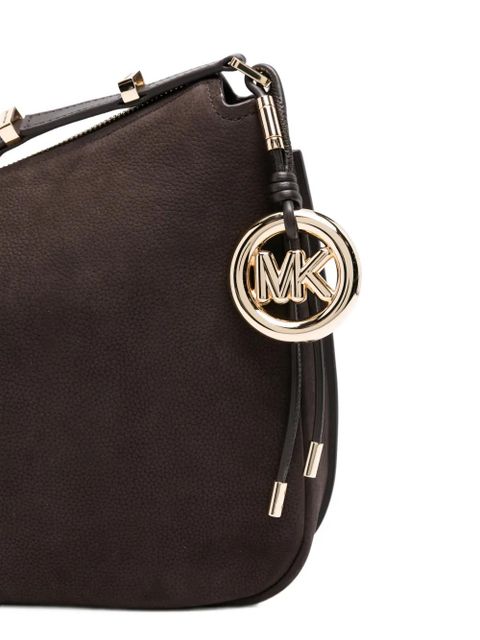 Michael Kors curved leather shoulder bag - Brown