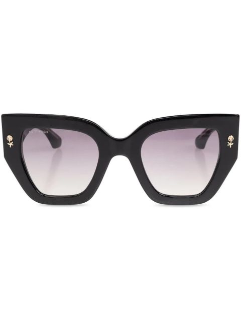 ETRO logo-print square sunglasses - Black - zdjęcie produktu nr 1