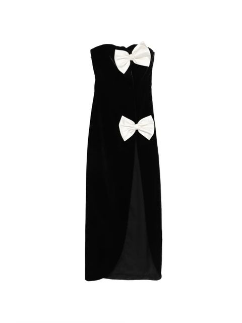 Alessandra Rich bow-detail slit dress - Black - zdjęcie produktu nr 1