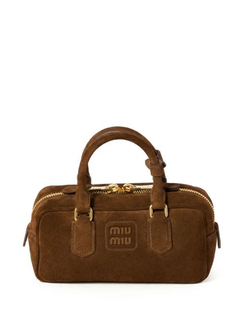 Miu Miu Arcadie suede tote bag - Brown - zdjęcie produktu nr 1