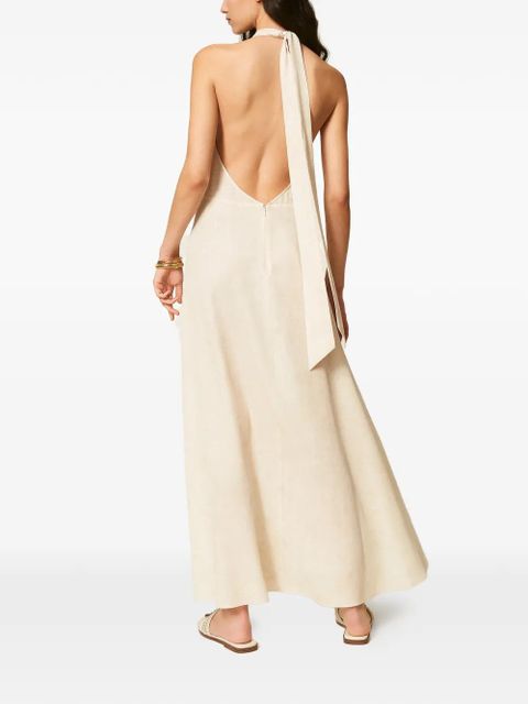 TWINSET halterneck tie dress - Neutrals