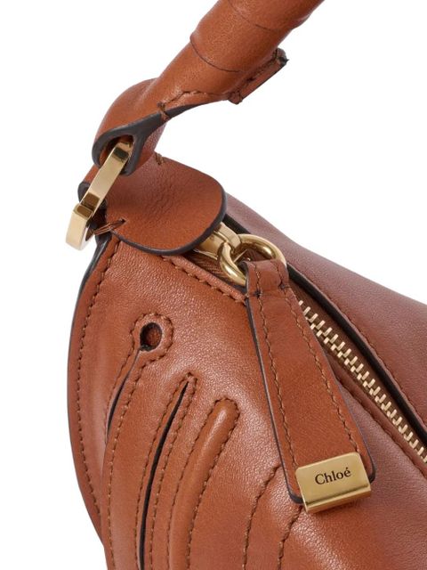 Chloé mini Marcie leather shoulder bag - Brown