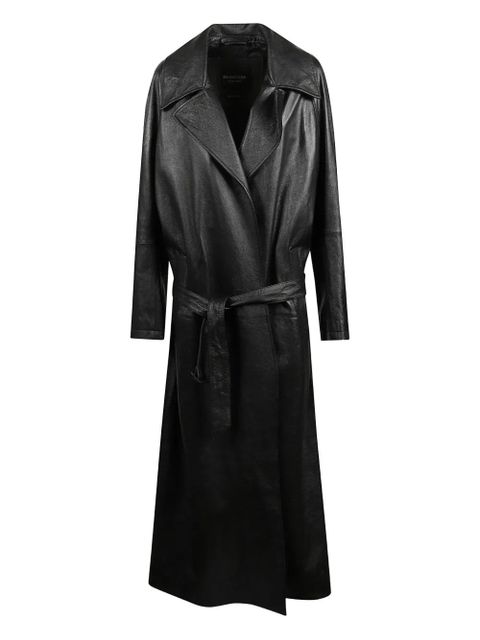 Balenciaga belted lambskin coat - Black - zdjęcie produktu nr 1