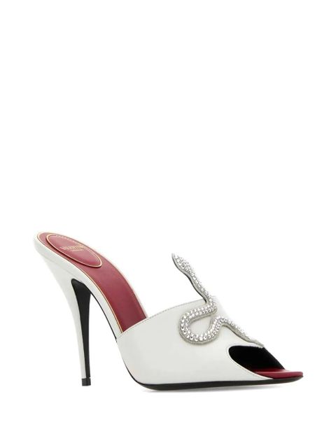 Valentino Garavani Cœur Vipère leather sandals - White - zdjęcie produktu nr 2