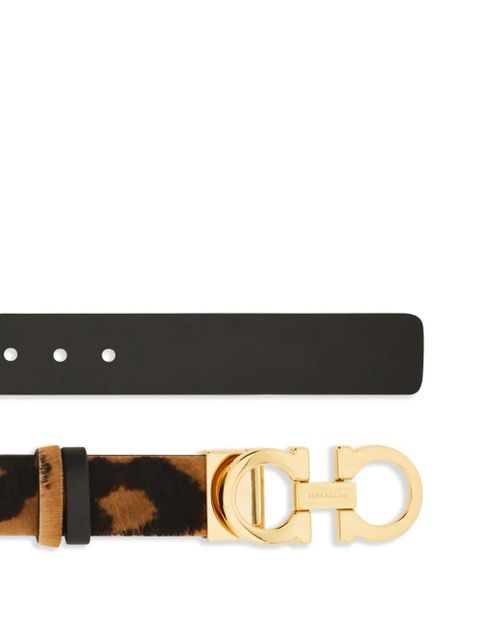 Ferragamo adjustable Gancini belt - Neutrals