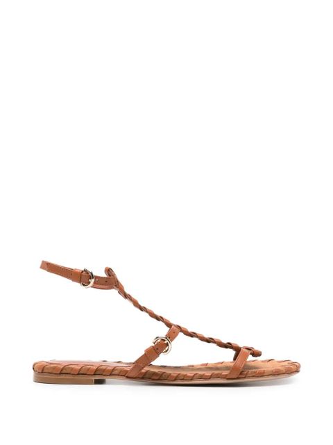 Gianvito Rossi braided-trim sandals - Brown - zdjęcie produktu nr 1