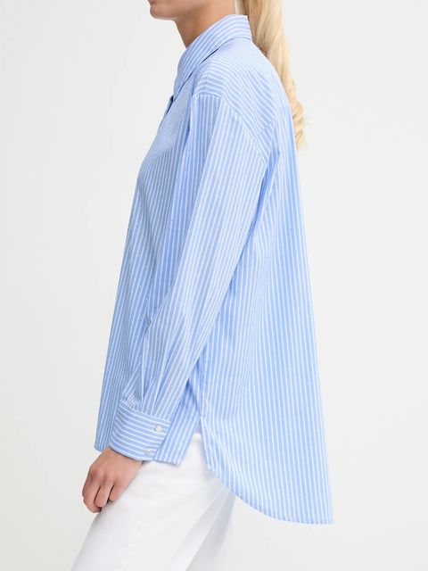 Morgan koszula damska kolor niebieski relaxed z kołnierzykiem klasycznym CRAY