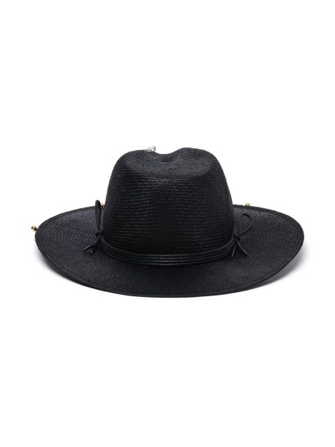 Ruslan Baginskiy logo-embroidered chain sun hat - Black