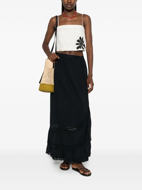 TWINSET lace-trim maxi skirt - Black - zdjęcie produktu nr 2