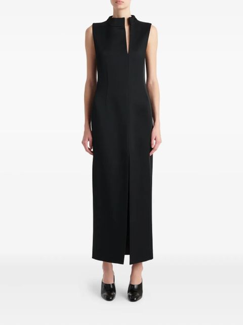 KHAITE slit-detail sleeveless midi dress - Black - zdjęcie produktu nr 2