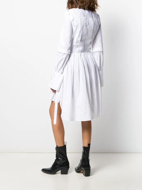 Alexander McQueen pleated shirt dress - White