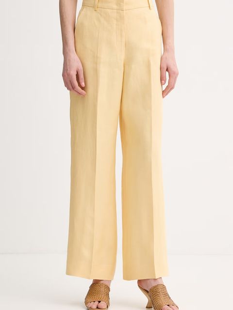 Weekend Max Mara spodnie damskie lniane MALIZIA - zdjęcie produktu nr 1