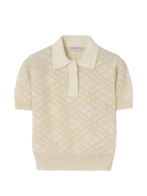 Burberry check-pattern polo top - Neutrals - zdjęcie produktu nr 1