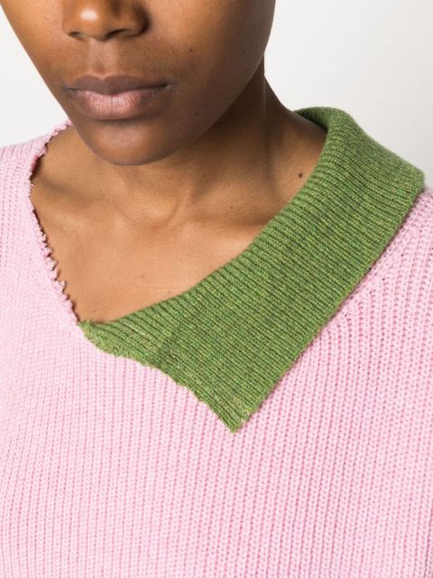 Marni Shetland asymmetric jumper - Pink