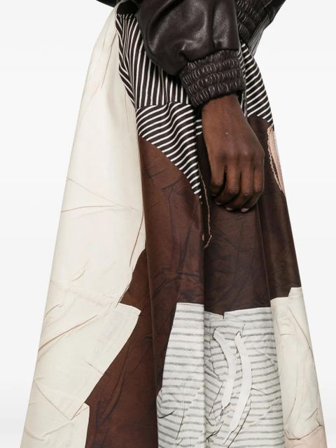 Moschino graphic-print midi skirt - Brown